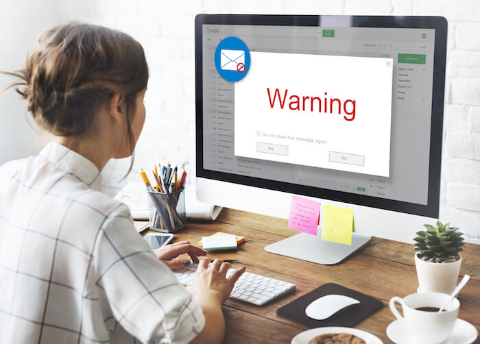 Phishing email attack